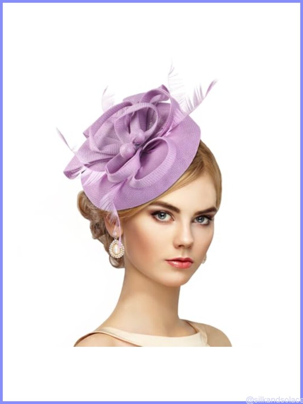 Derby Fascinator Hat with Hair Clip Feather 1920s Tea Party